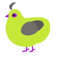 nonary, a lime and grey chicken