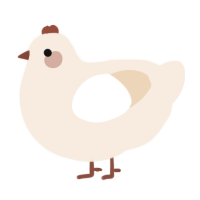 A cream chicken