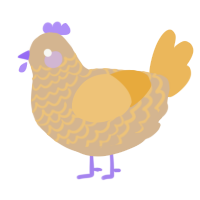 A beige and honey chicken with a lace pattern