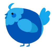 A ultramarine and sky chicken with a head pattern