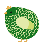 A leaf and lemon chicken with a lace pattern