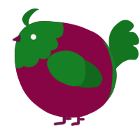 A maroon and leaf chicken with a head pattern