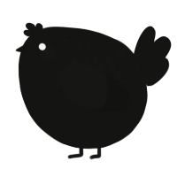 A black chicken with a half-lace pattern