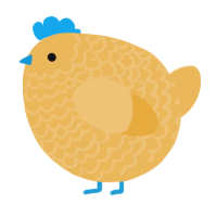 A honey chicken with a lace pattern