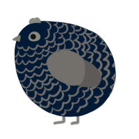 A tumblr and grey chicken with a lace pattern