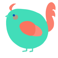 A crimson and sea chicken