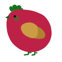 A crimson and gold chicken