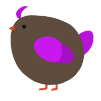 A bark and amethyst chicken