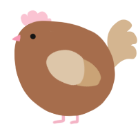 A brown and beige chicken