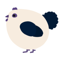 A cream and tumblr chicken