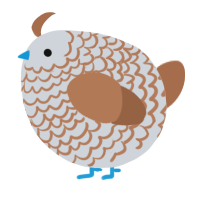 A mist and brown chicken with a lace pattern