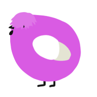 A orchid and white chicken