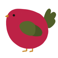 A crimson and olive chicken