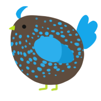 A bark and sky chicken with a speckle pattern