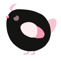 A black and rose chicken