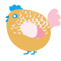 A honey and rose chicken with a half-lace pattern