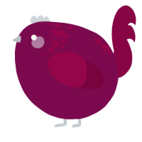 A wine and maroon chicken with a neck-speckle pattern