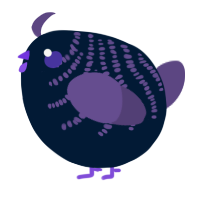 A tumblr and overcast chicken with a half-bar pattern
