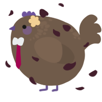 A bark chicken with a neck-speckle pattern