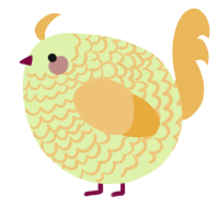 A apple and honey chicken with a lace pattern