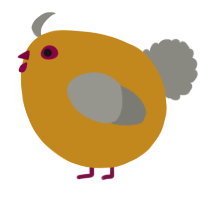 A ochre and ash chicken