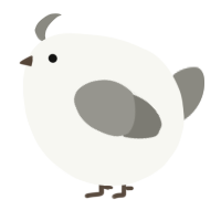 A white and ash chicken