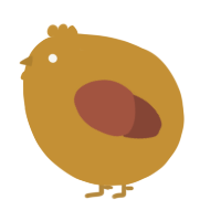 A gold and russet chicken