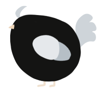 A black and mist chicken