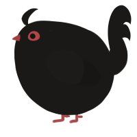A sable chicken