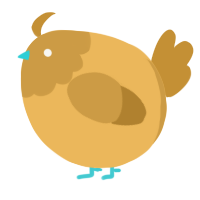 A honey and gold chicken with a head pattern