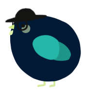A tumblr and turquoise chicken