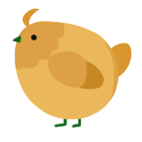 A honey and orange chicken with a head pattern
