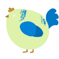 A apple and sapphire chicken with a neck-band pattern