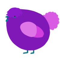 A violet and orchid chicken