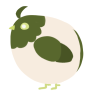 A cream and olive chicken with a head pattern