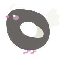 A grey and white chicken