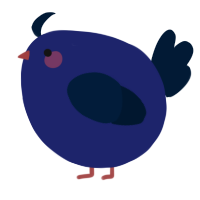 A navy and tumblr chicken