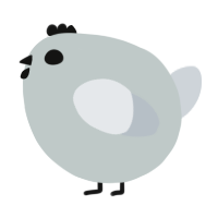 A silver and mist chicken