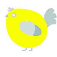 A lime and silver chicken