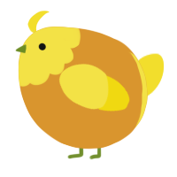 A orange and yellow chicken with a head pattern