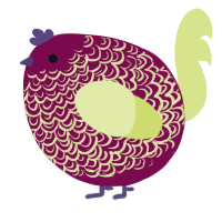 A wine and lemon chicken with a double-lace pattern