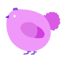 A lavender and orchid chicken