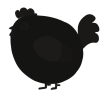 A black and sable chicken
