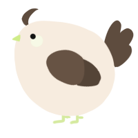 A cream and bark chicken