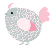 A silver and rose chicken with a lace pattern