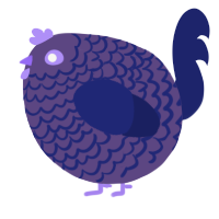 A overcast and navy chicken with a lace pattern