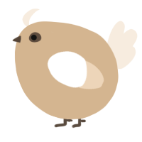 A beige and cream chicken