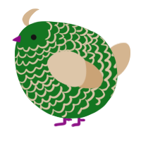 A leaf and beige chicken with a lace pattern