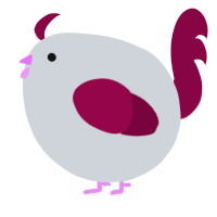 A mist and maroon chicken