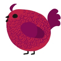 A crimson and wine chicken with a double-lace pattern